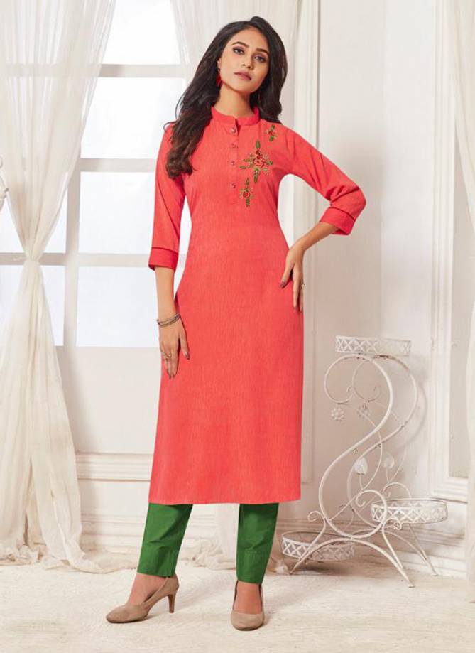 Femista Linen Latest Office Wear Kurti Collection 1001-1008